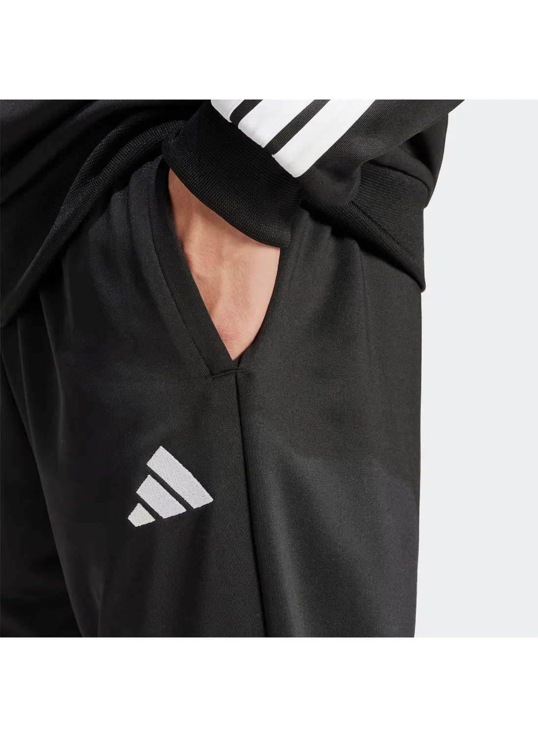Спортивный костюм из футера с длинным рукавом 3-Stripes Adidas, черный — фото 3
