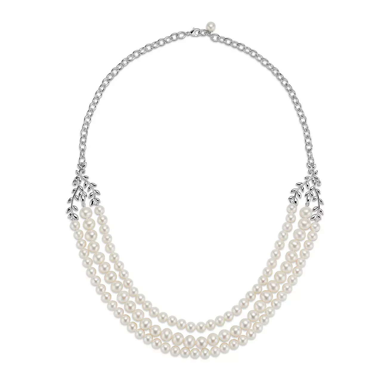 

Колье Tiffany & Co. x Paloma Picasso Olive Leaf Three-Row, серебро/жемчуг