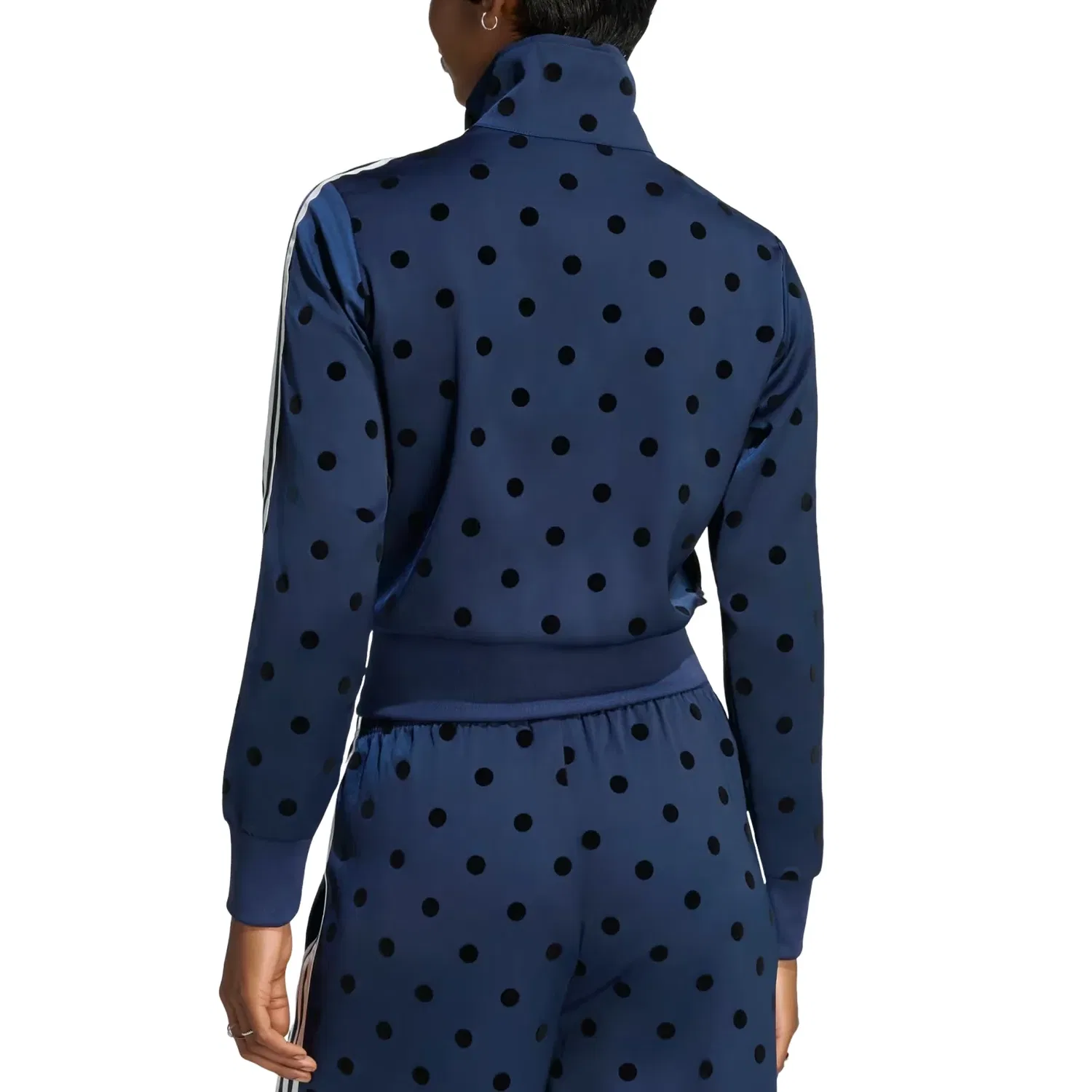 Женская куртка Satin Polka Dots TT Track Top Asia Sizing 'Night Indigo' adidas, Night Indigo — фото 2
