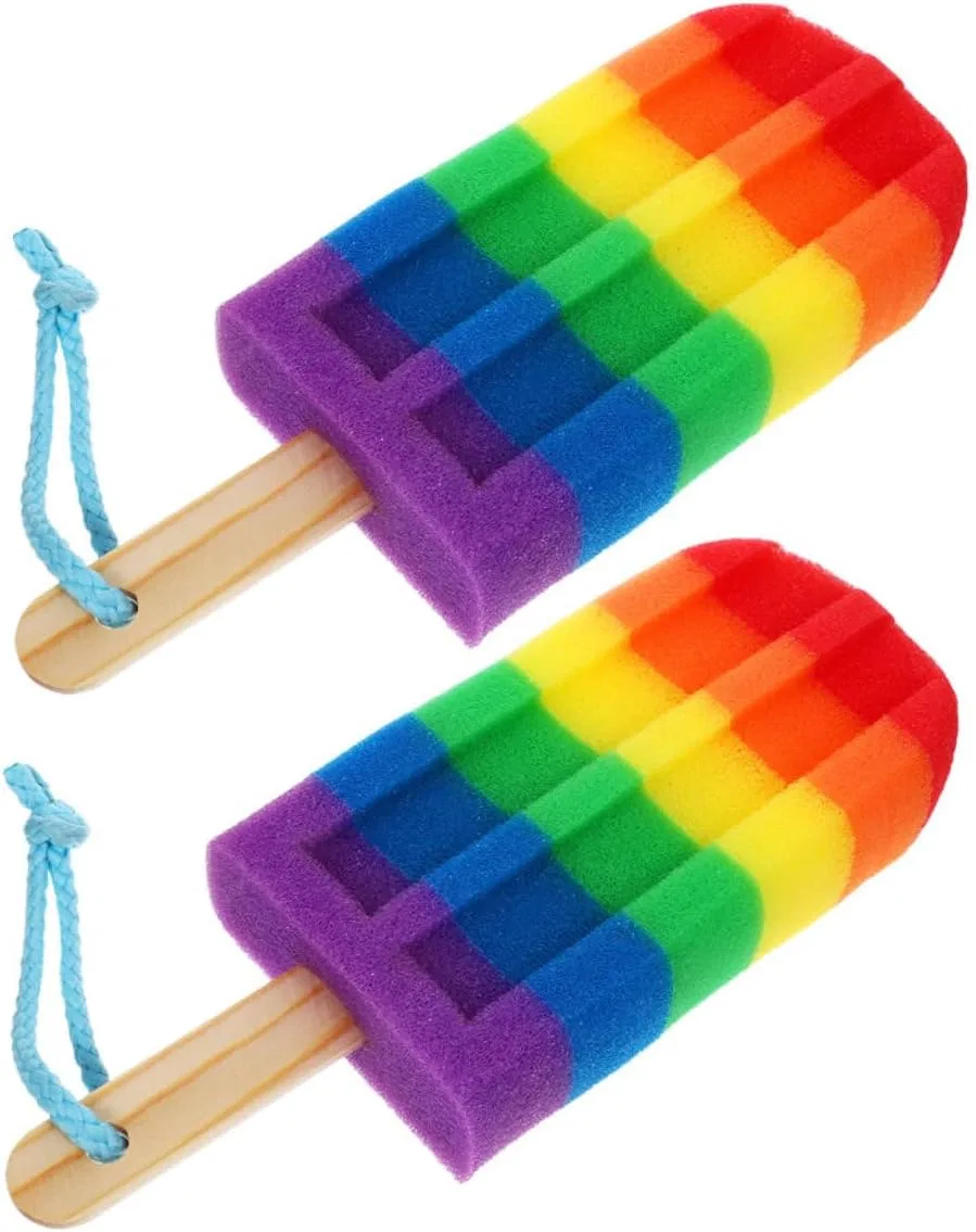 Мочалка для тела, 2 шт, Ice Cream, Generisch, 22x7.5x3.5 см, мультиколор
