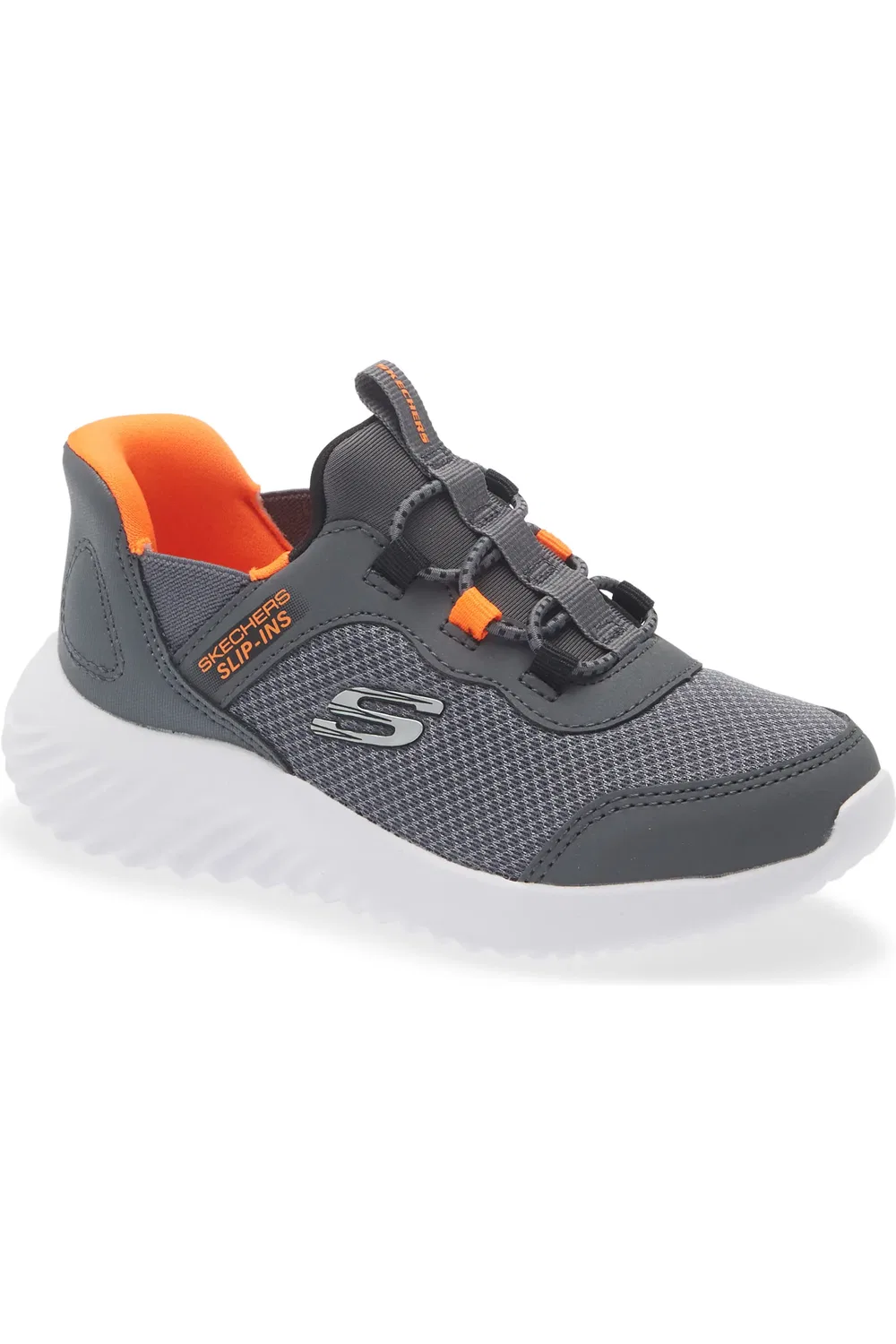 Кроссовки детские с технологией Memory Foam Bounder SKECHERS, Charcoal/Orange