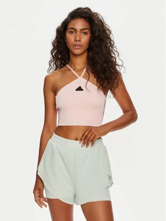 Топ slim fit Tiro Cut 3-Stripes Summer Adidas, розовый