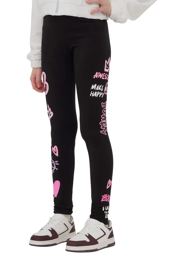 Леггинсы с принтом Leggings - trousers Terranova, черный — фото 4