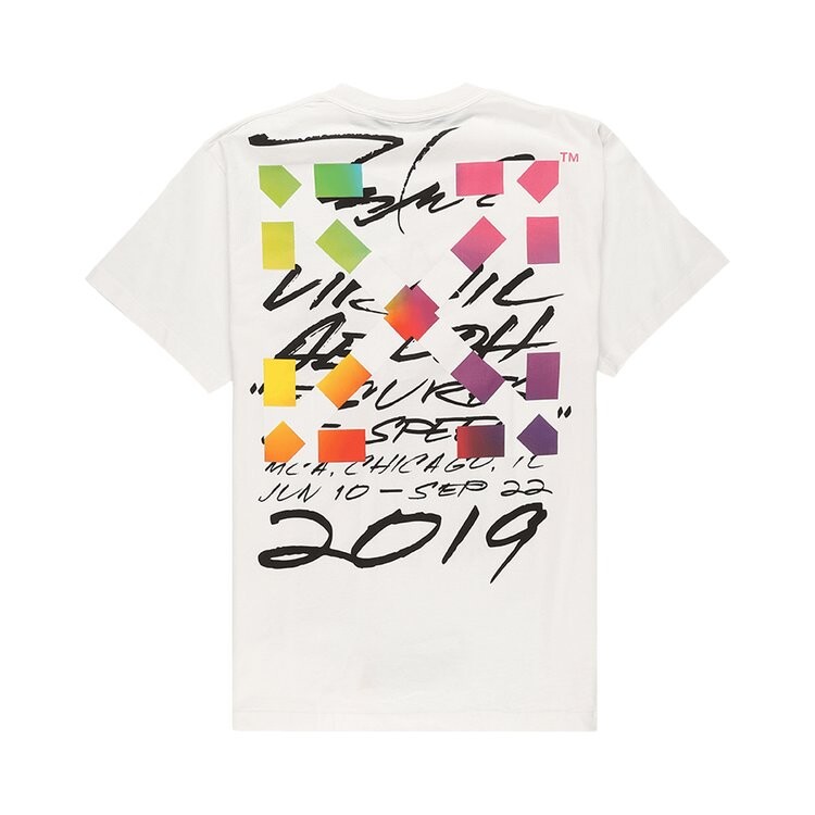 Футболка мужская Off-White Futura Alien с графическим принтом, белый/мультиколор — фото 3