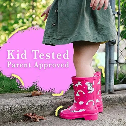 Детские сапоги для девочек водонепроницаемые London Littles Fun London Littles, Inc., Pink — фото 4