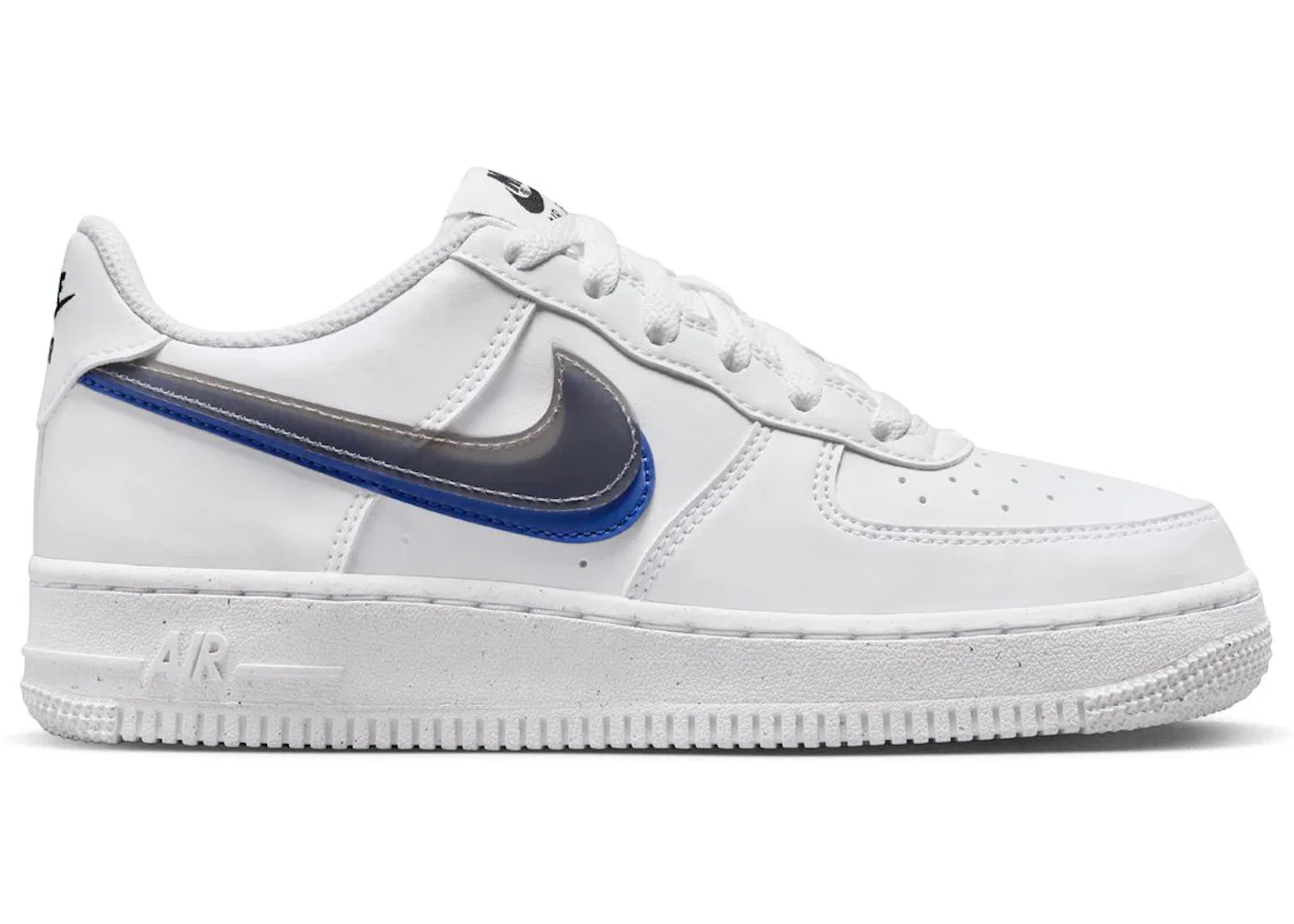 Детские кроссовки Lifestyle с принтом Nike Air Force 1 Low Nike, White/Black-Hyper Royal-Summit White