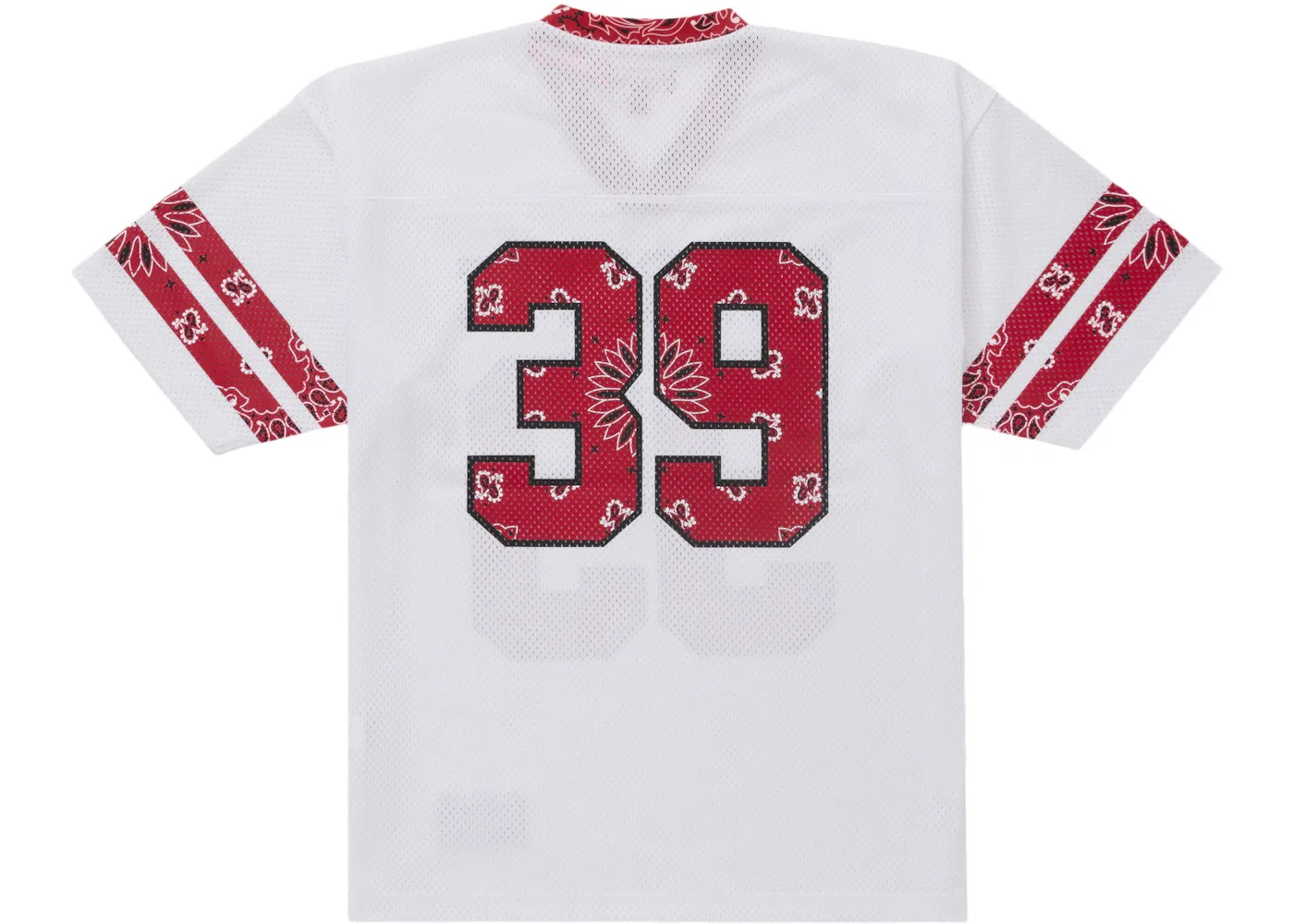 Мужская футбольная футболка с бандана-принтом Supreme Jersey, White — фото 2