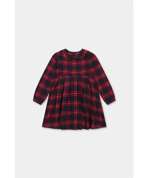 Платье из хлопковой фланели Brooks Brothers, красный