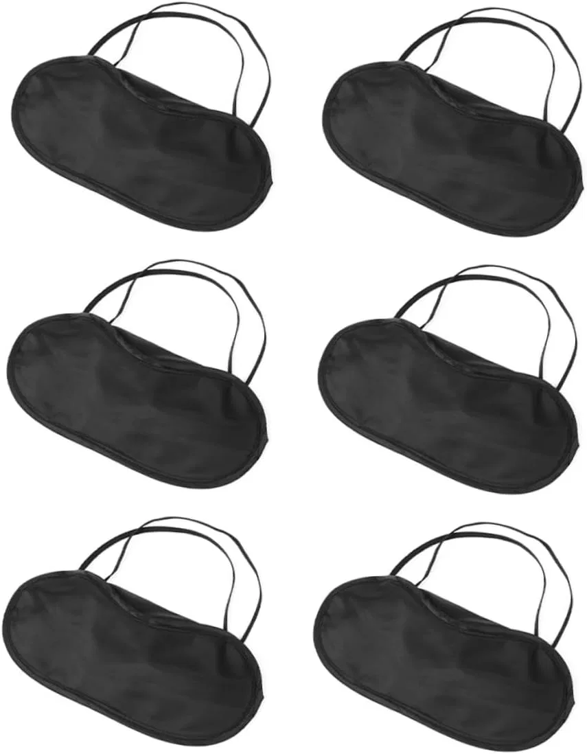 Маска для сна из спонжа, Hoement, 6 шт, Black