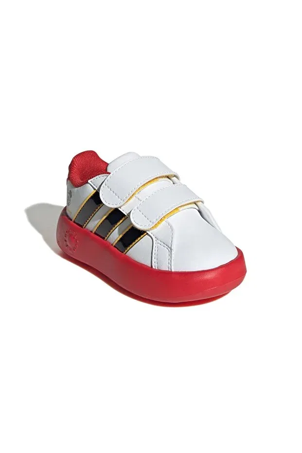 Детские кроссовки для мальчиков с принтом Grand Court Mickey Cf I Adidas, White — фото 3