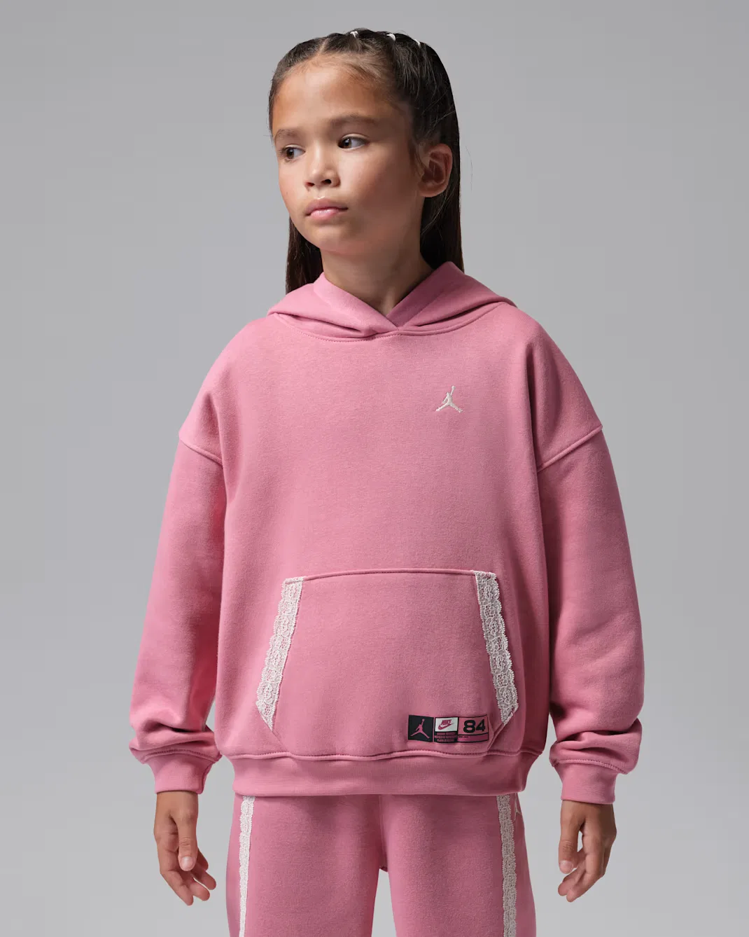 Комплект Jordan «She's An All Star» из двух предметов для девочек (худи и брюки), Desert Berry — фото 3