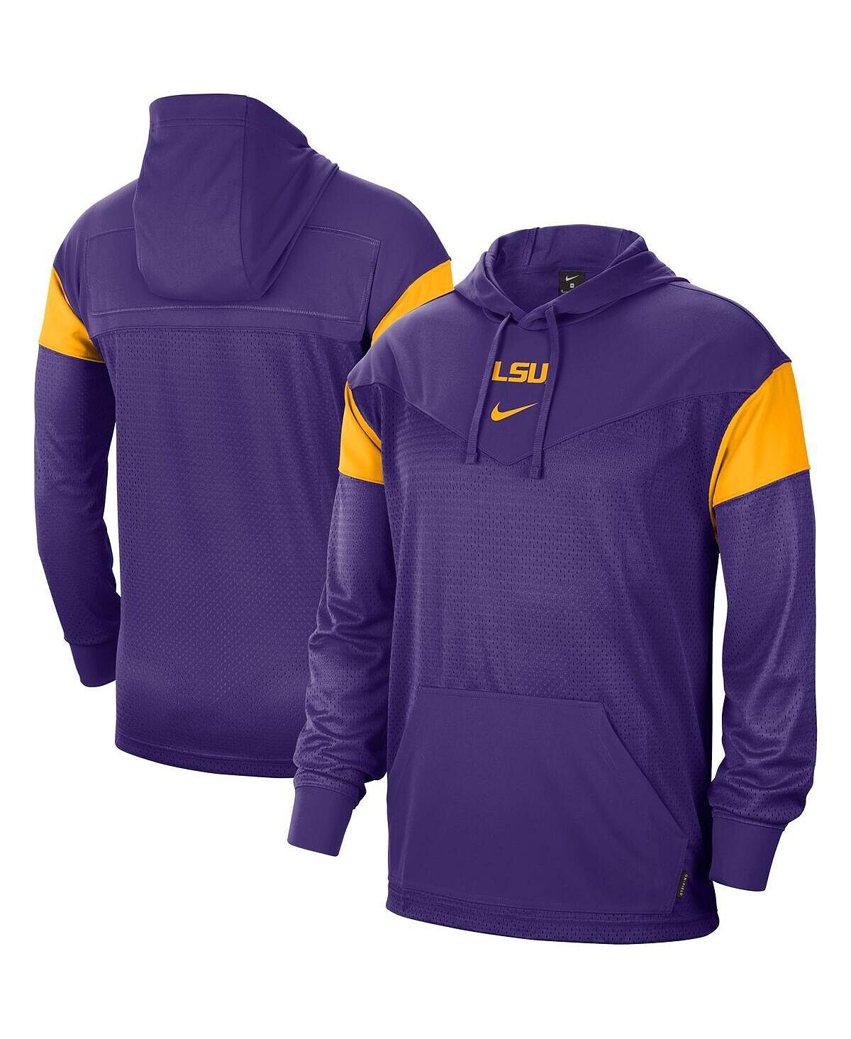 

Мужская фиолетовая толстовка с капюшоном из джерси lsu tigers sideline Nike, фиолетовый