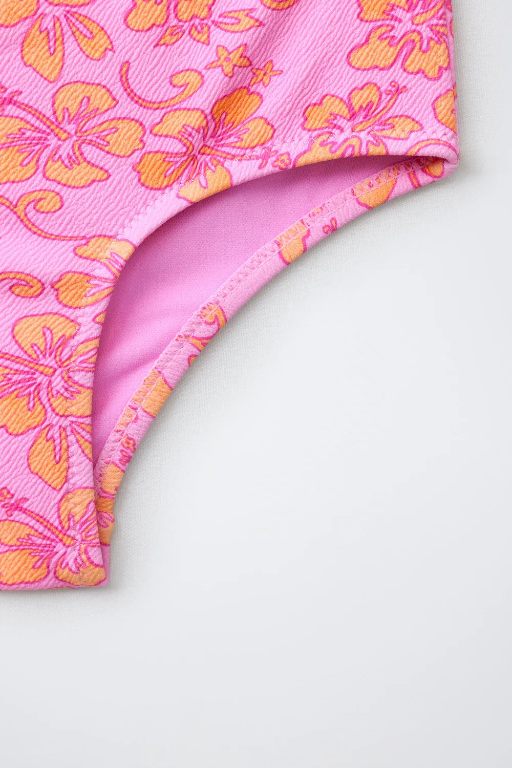 6-14 лет / Купальник с вырезом в виде гибискуса ZARA, Pink — фото 4