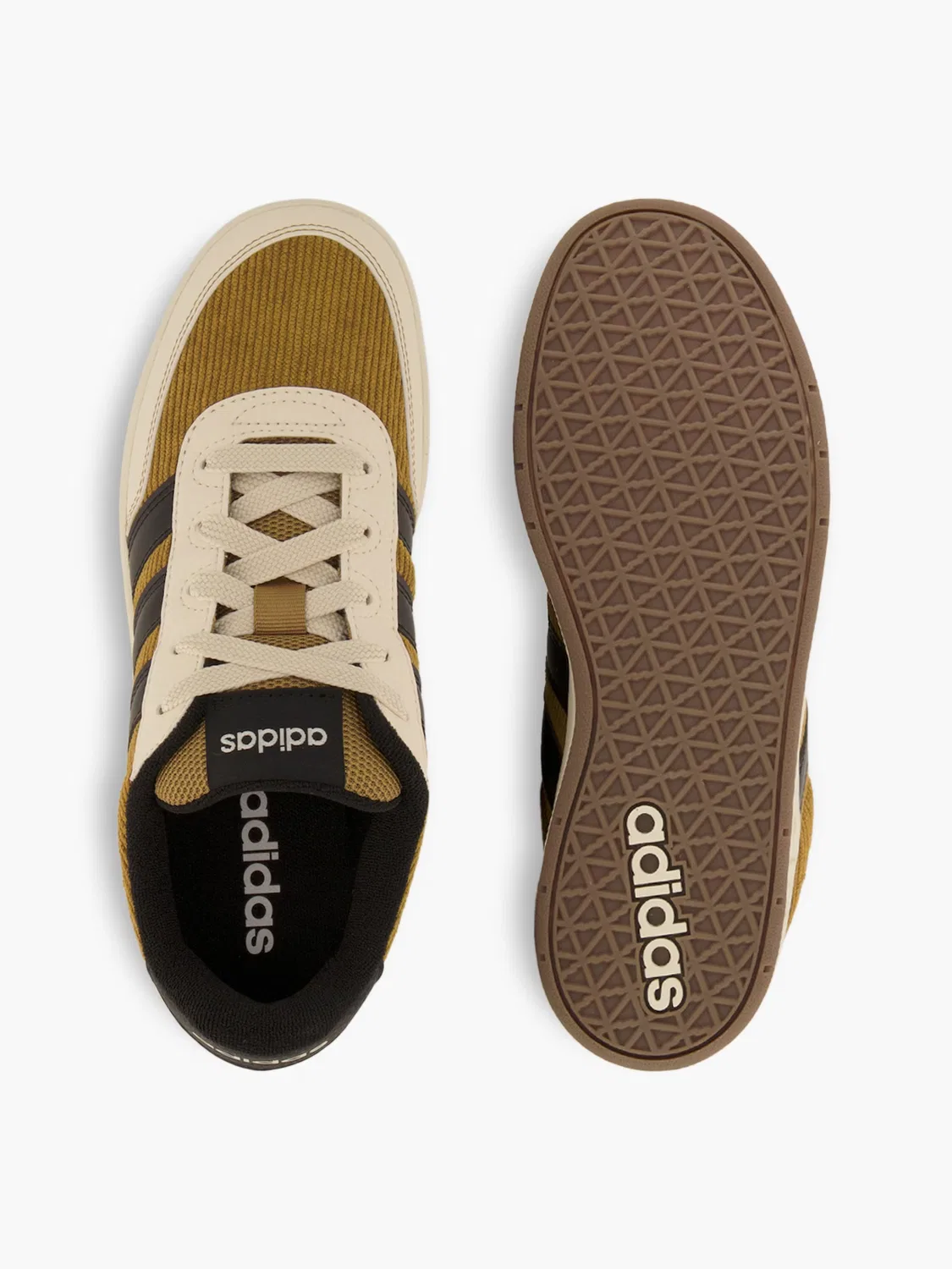 Детские кроссовки шнурованные Adidas Breakbase J, коричневый — фото 3