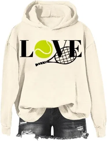 Женский свитшот с принтом Love Tennis, Khika