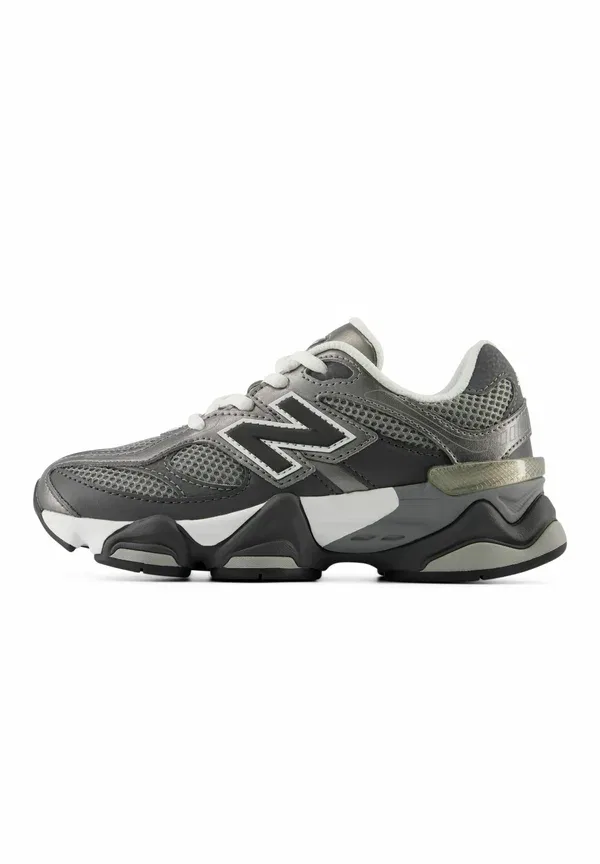 Кроссовки с кожаными вставками 9060 New Balance magnet faded black, черный