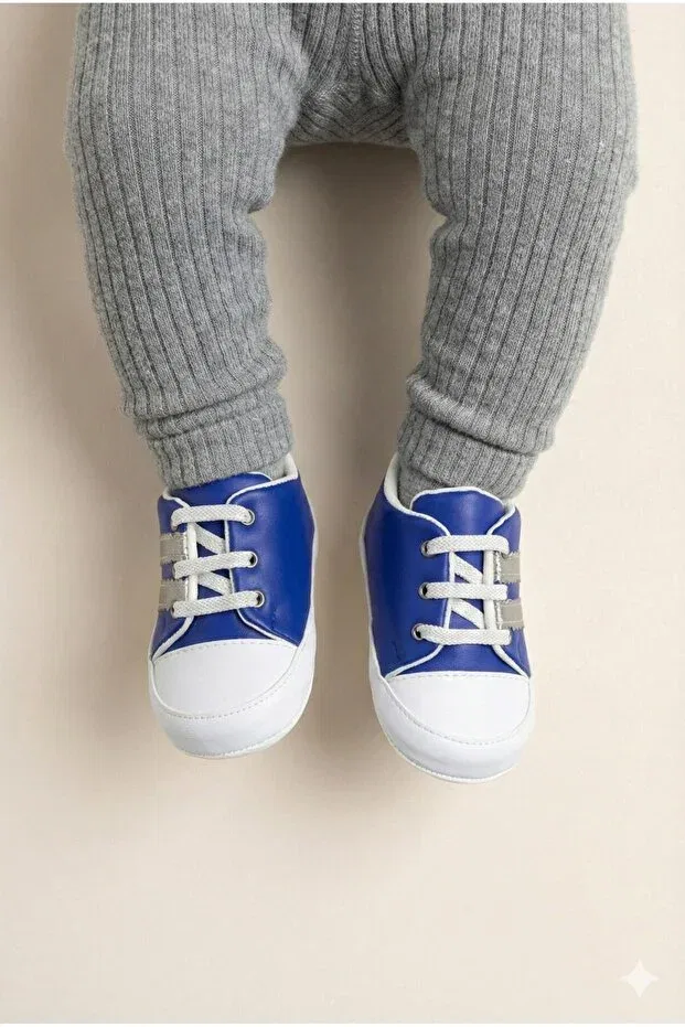 Детские туфли для девочек с принтом Baby first step shoes Numix Baby Kids, Navy Blue