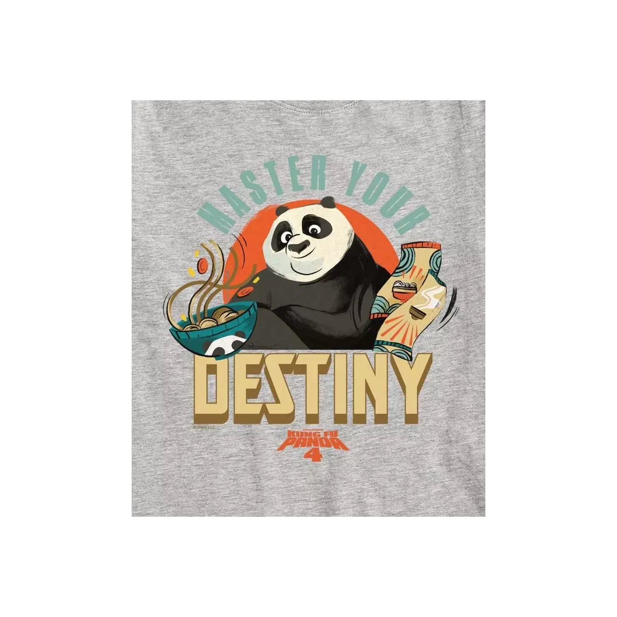 Детское футболка с принтом Kung Fu Panda 4 Master Your Destiny Kung Fu Panda, White — фото 2