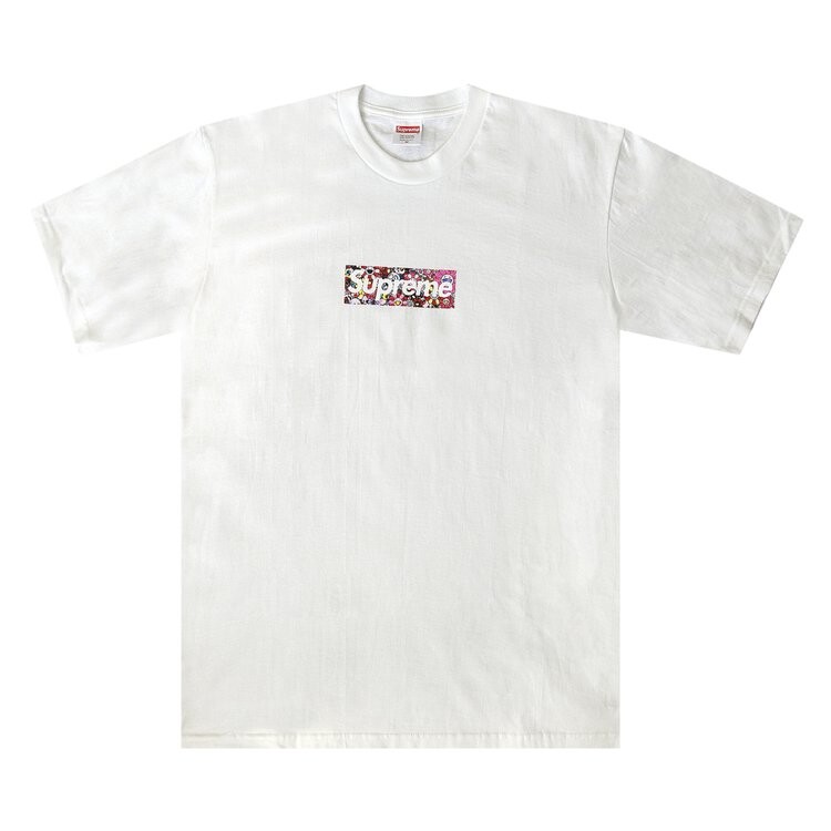 

Футболка Supreme x Murakami COVID-19 Relief Box Logo Tee 'White', белый