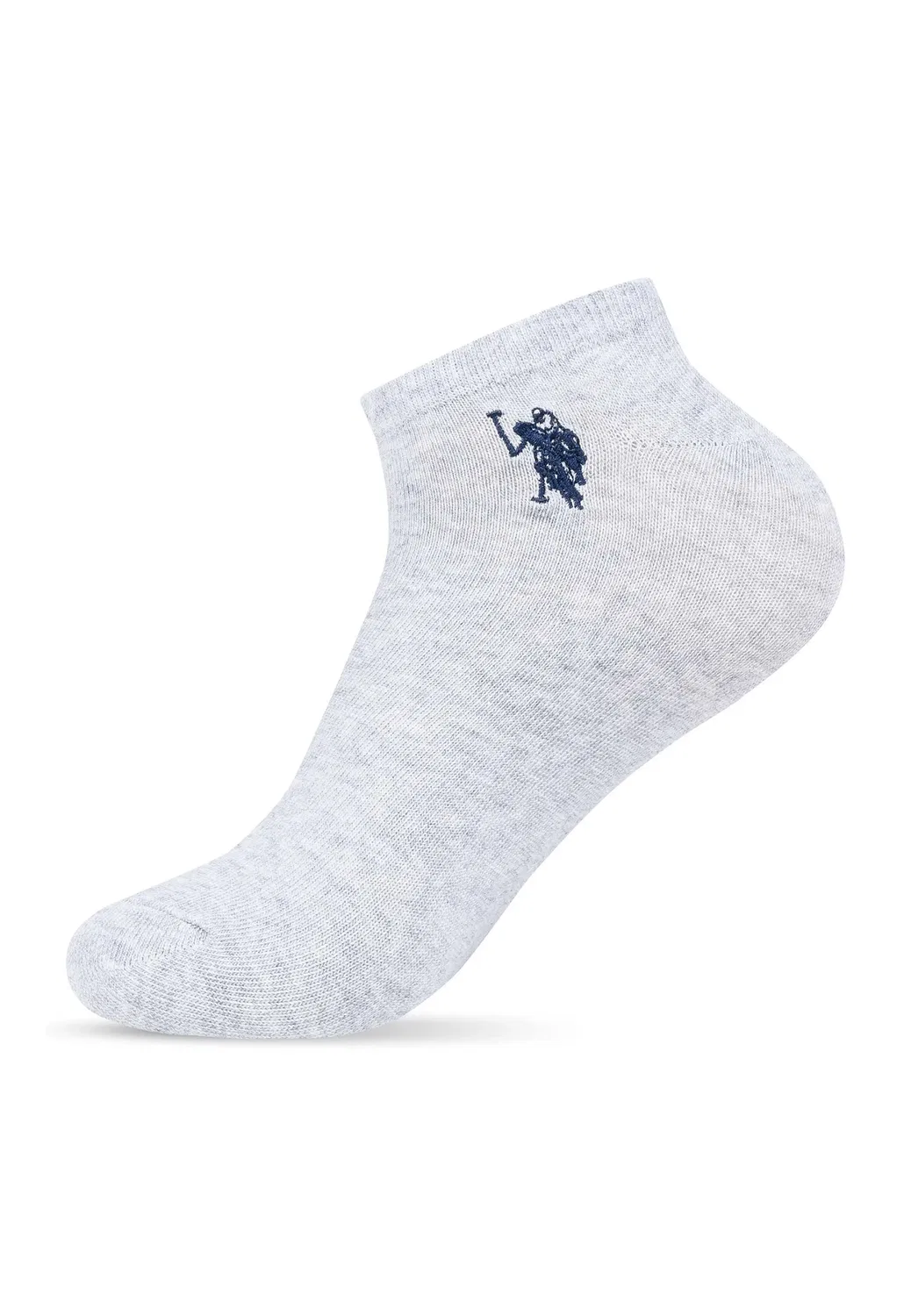 Мужские носки-сникеры 6 пар U.S. Polo Assn., Grey Melange — фото 2