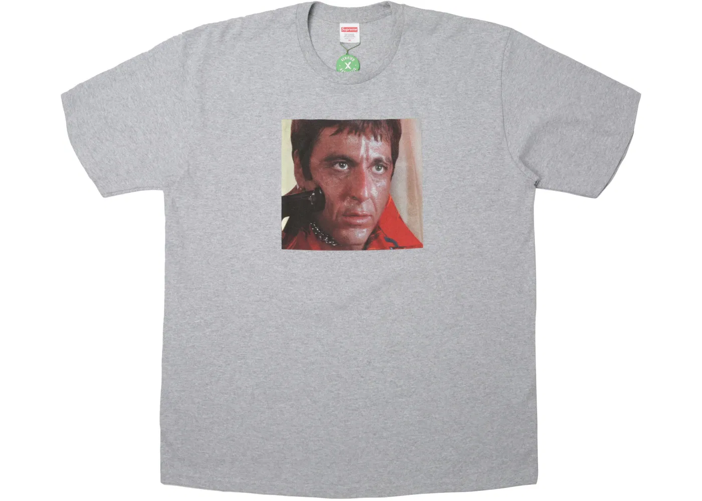 Мужская футболка с принтом Supreme Scarface Shower Tee, Heather Grey