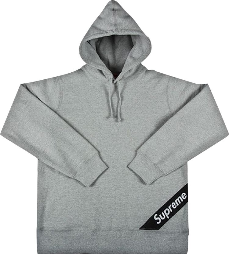 

Толстовка Supreme Corner Label Hooded Sweatshirt 'Heather Grey', серый