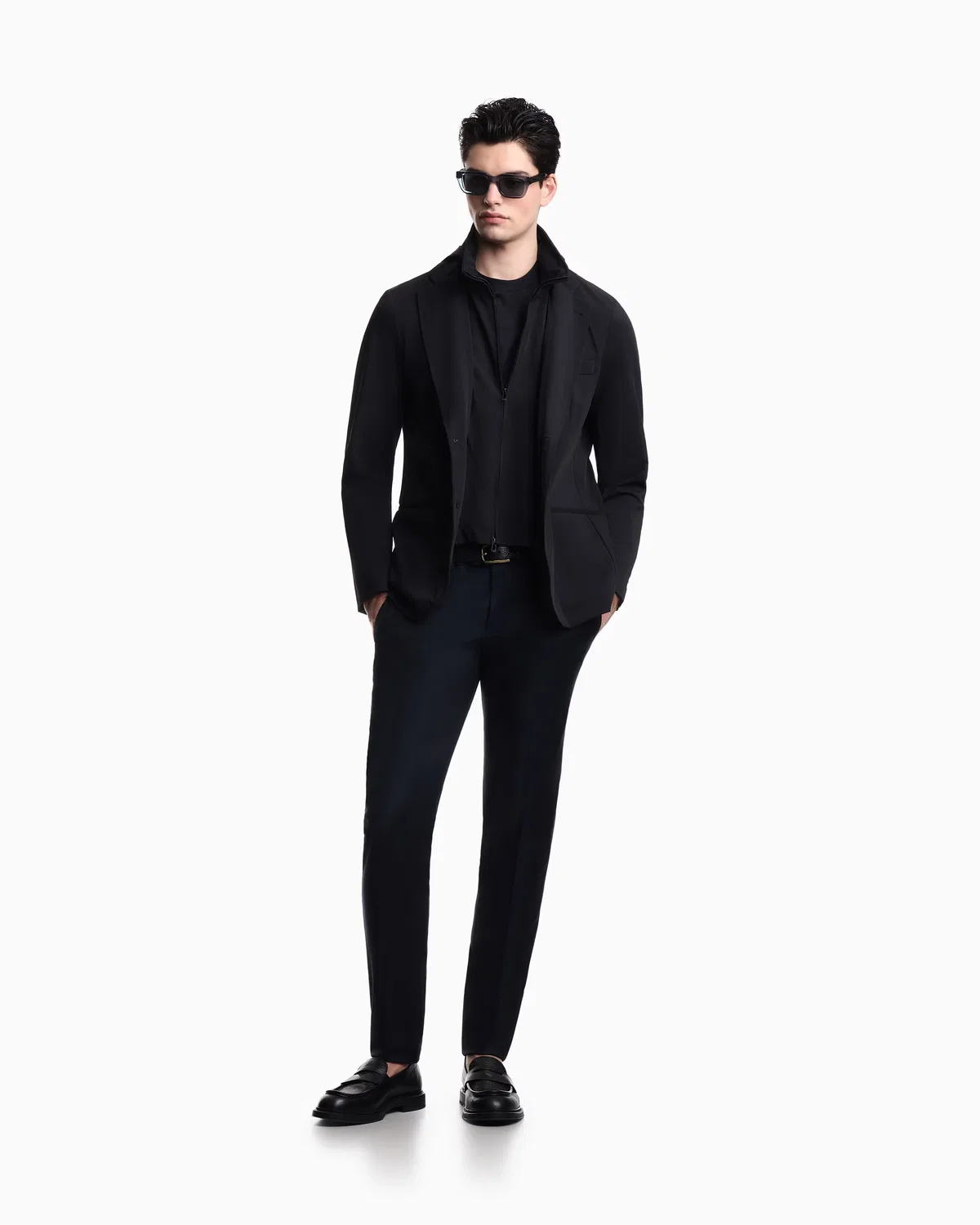 Мужская куртка-блейзер с отстегивающейся грудкой Emporio Armani, Azul Marino — фото 3