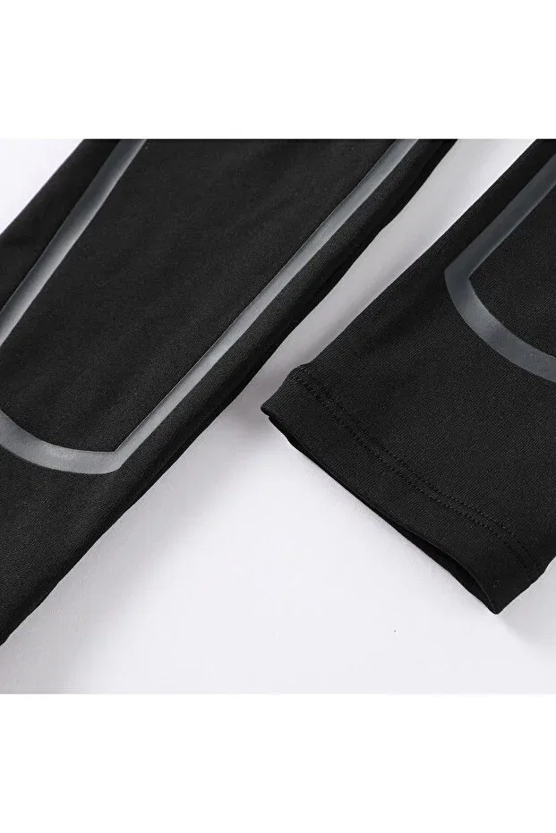 Детские леггинсы для девочек скинни Keepconfort 100 Decathlon, Black — фото 2
