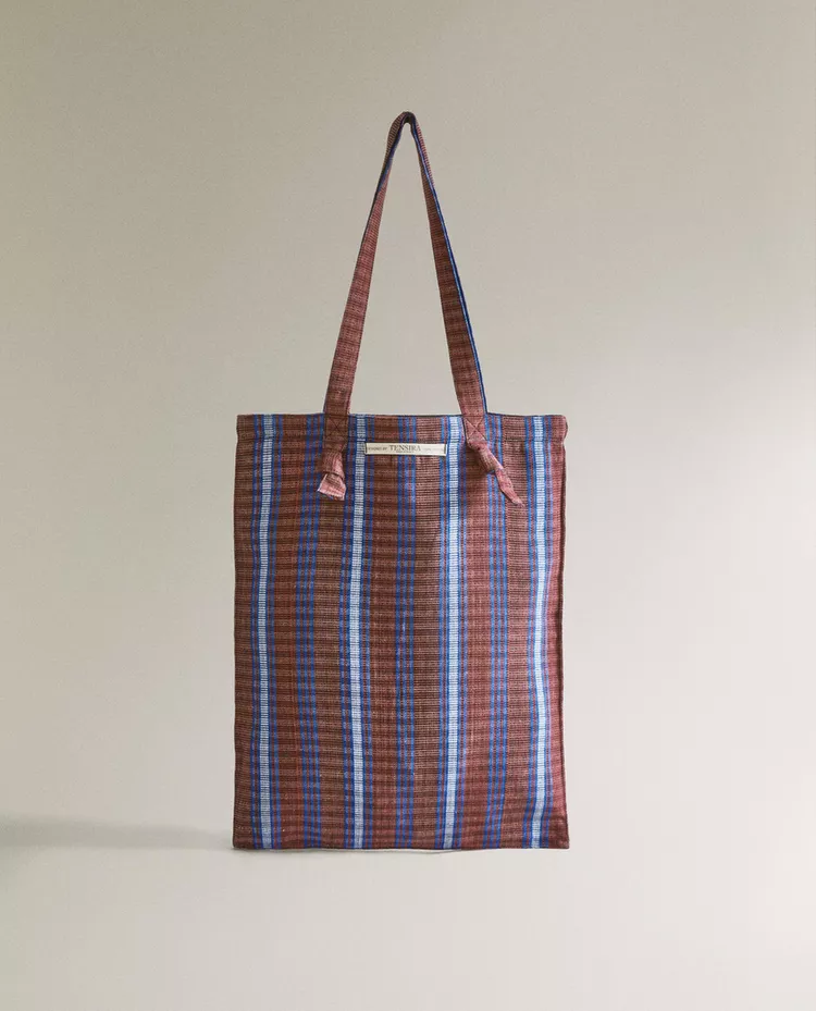 

Сумка-тоут Zara Home Cotton X Tensira, бордовый