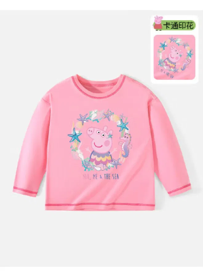 Лонгслив с принтом Peppa Pig, розовый