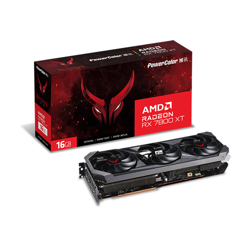 

Видеокарта PowerColor Radeon RX 7800 XT Red Devil, 16Гб, черный