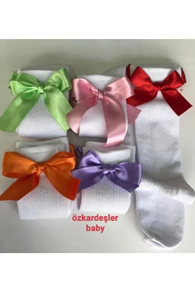 Детские носки для девочек с бантом Özkardeşler Baby, White