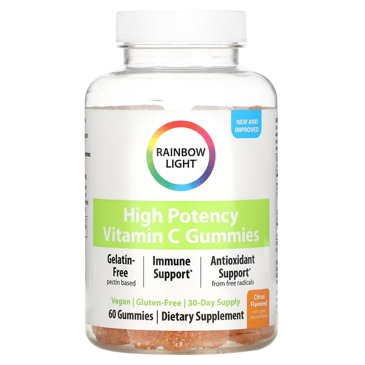 

Rainbow Light, Жевательные мармеладки с витамином C, цитрусовые, 60 жевательных таблеток