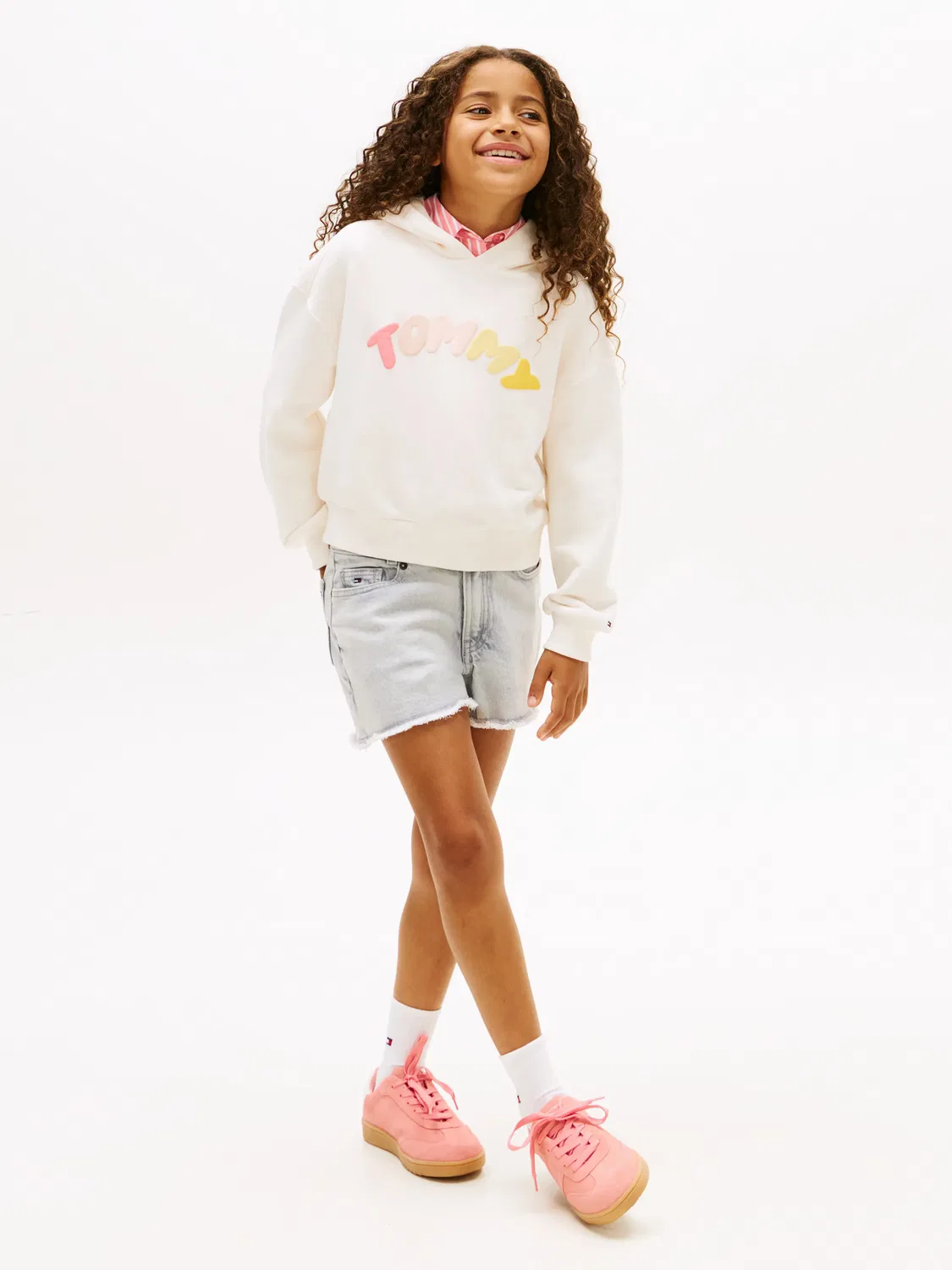 Детские шорты для девочки джинсовые Vaquero de Niña Tommy Hilfiger, Gris