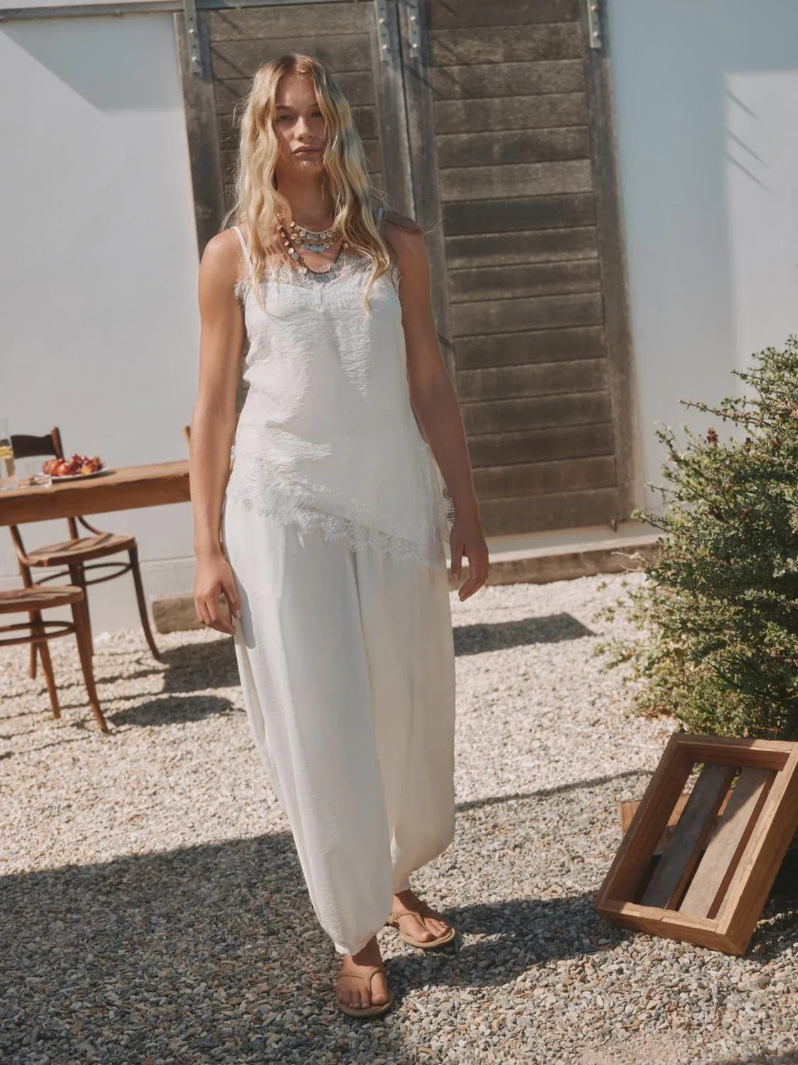 Брюки свободного кроя Oyster Balloon Trousers Next, Oyster — фото 2