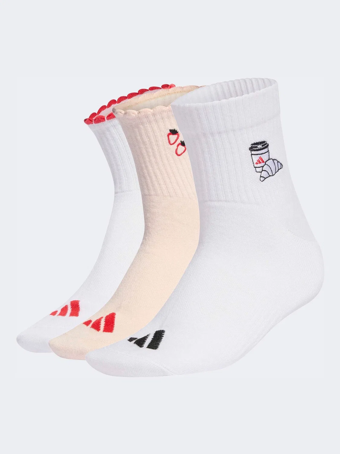 Носки графические 3 пары adidas, розовый