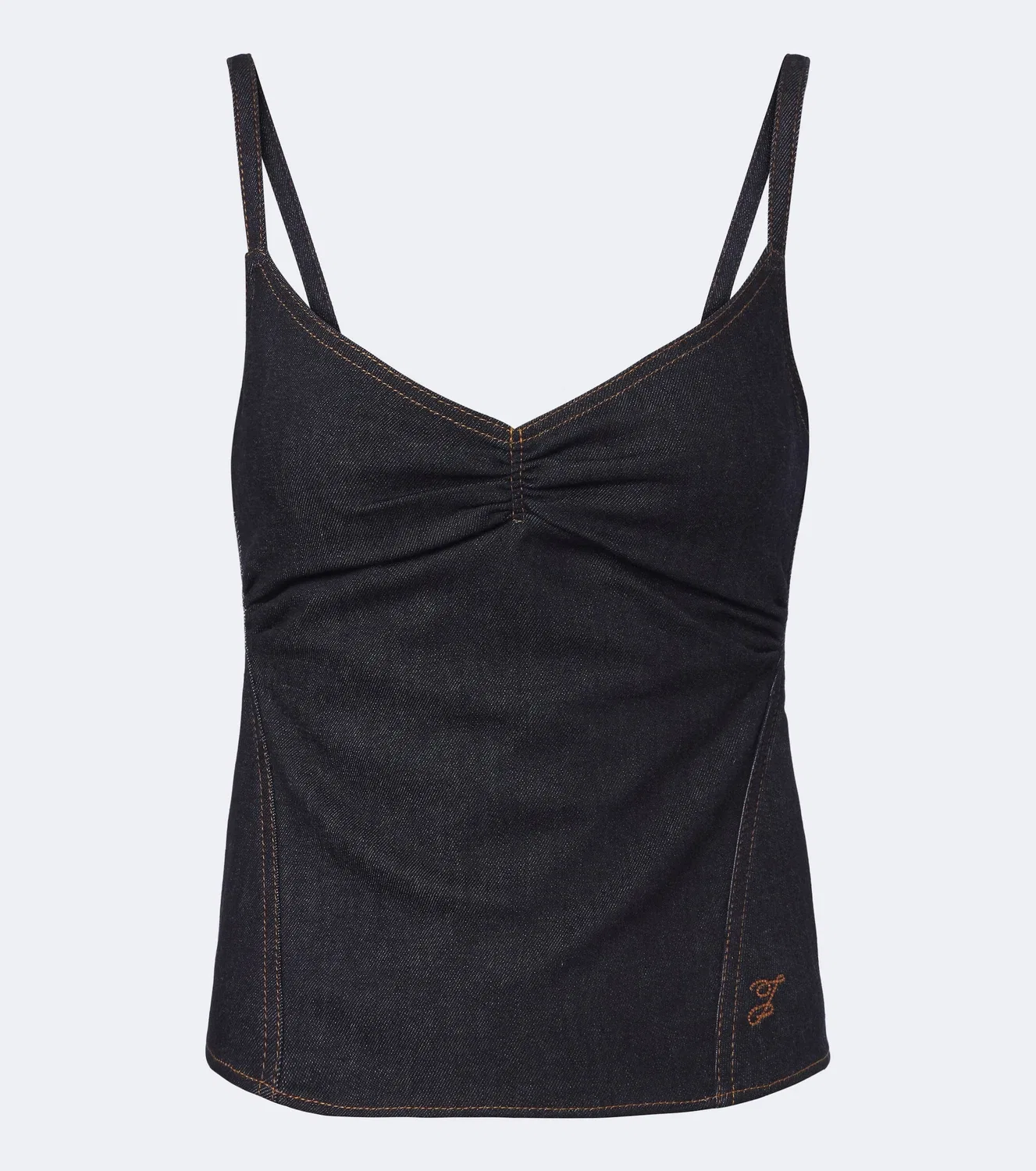 Топ из джинсовой ткани с поясом Pina de-Nîmes Jacquemus, синий