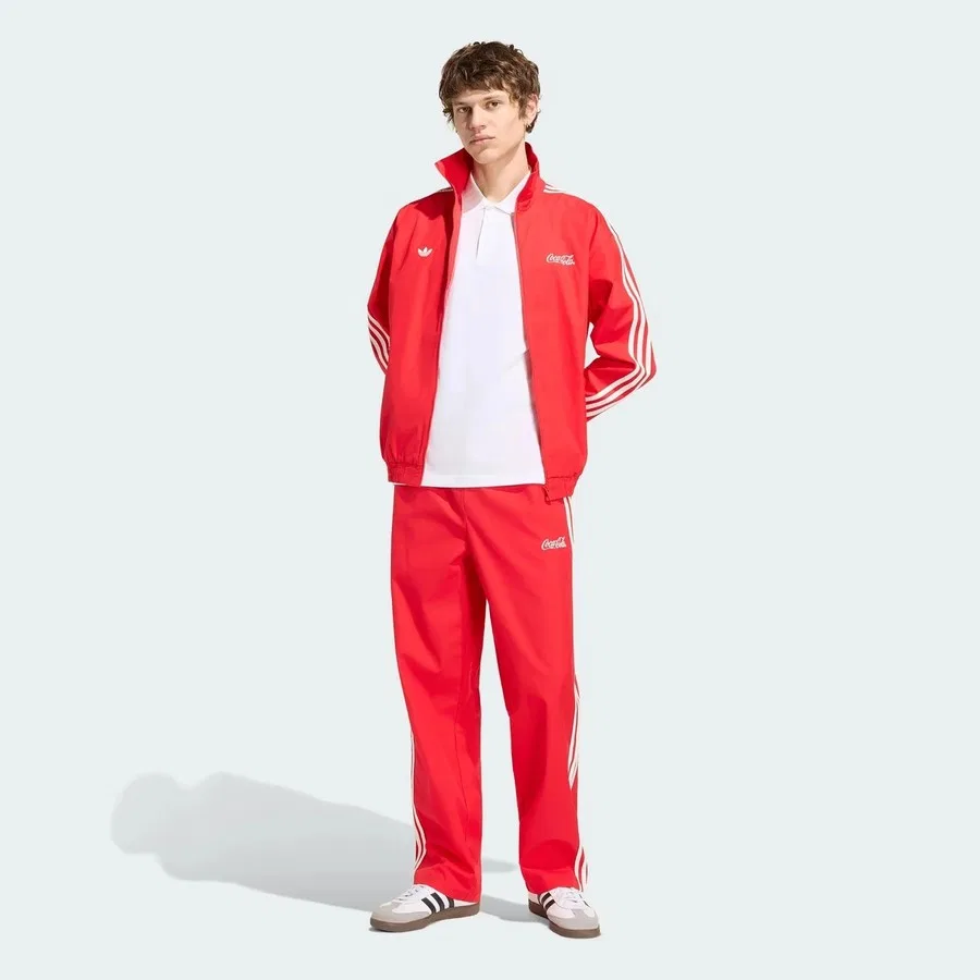 Спортивные брюки с шнурком, модель Classic Sport Firebird, adidas, Красный — фото 3