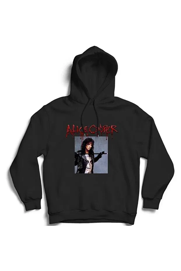Детское худи с принтом для девочек Alice Cooper The Fame, Black