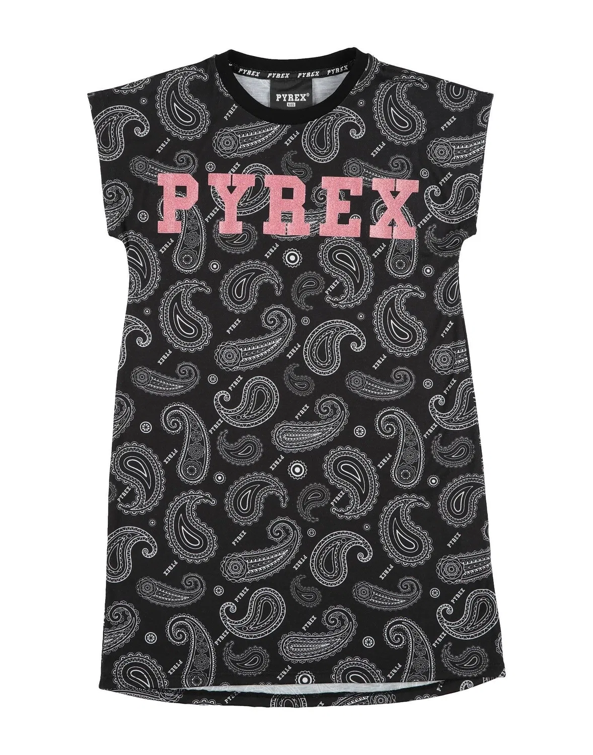Детское платье для девочек с принтом Pyrex, черный