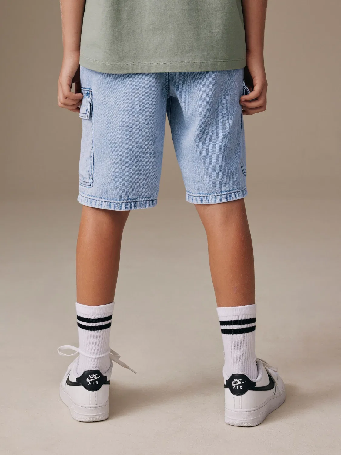 Шорты карго джинсовые Bleach Denim Next, Bleach Denim — фото 4