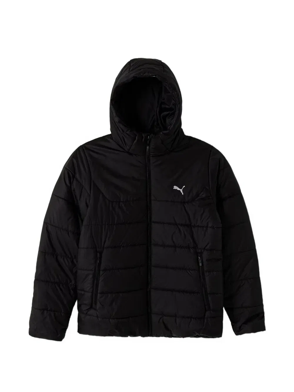 Куртка-пуховик с капюшоном и логотипом Puma Kids, черный