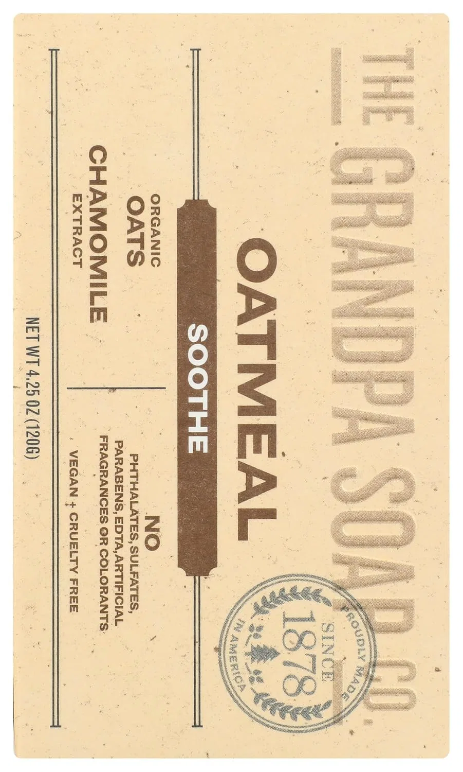Твердое мыло для лица и тела The Grandpa Soap Company, Овсяное, 120 г — фото 2