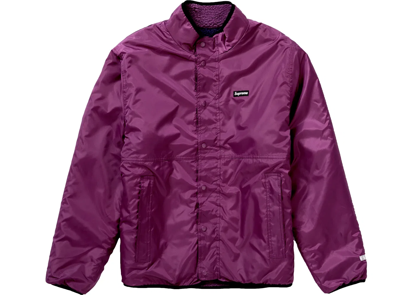 Мужской флисовый жакет с принтом Supreme Reversible Fleece Jacket, Purple — фото 4