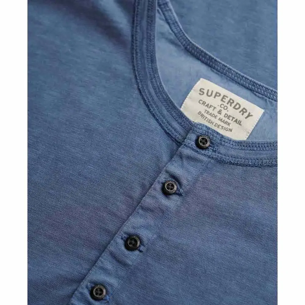 Мужская футболка с длинным рукавом Slub Grandad Superdry, Blue — фото 2