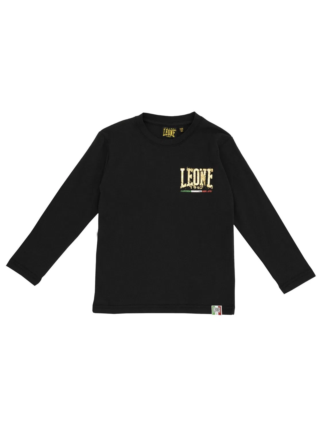 Детский лонгслив с принтом Gold Boy Lion Leone 1947 Apparel, Schwarz