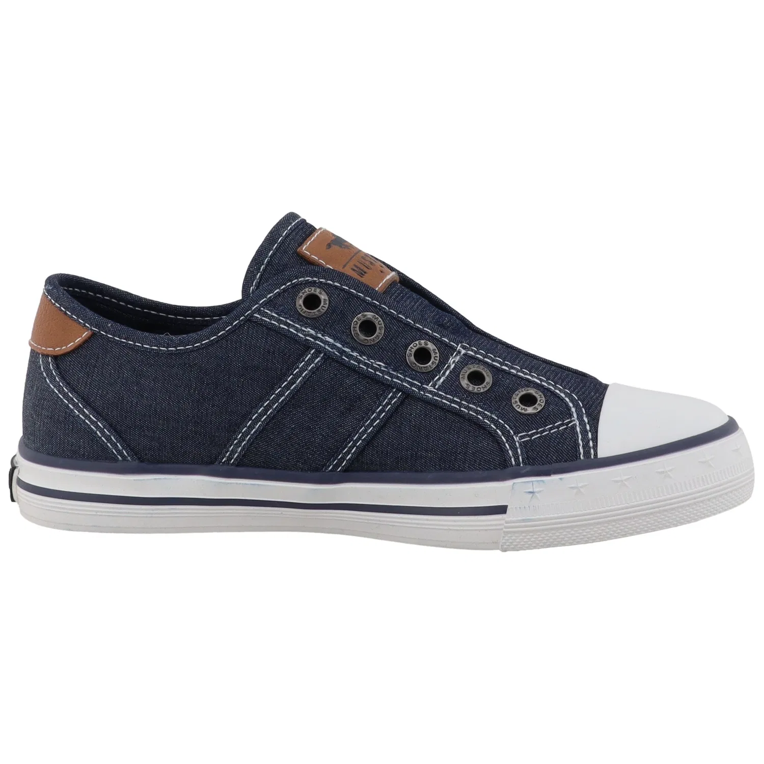 Детские слипоны-кроссовки на резинке Mustang Shoes, Navy — фото 4