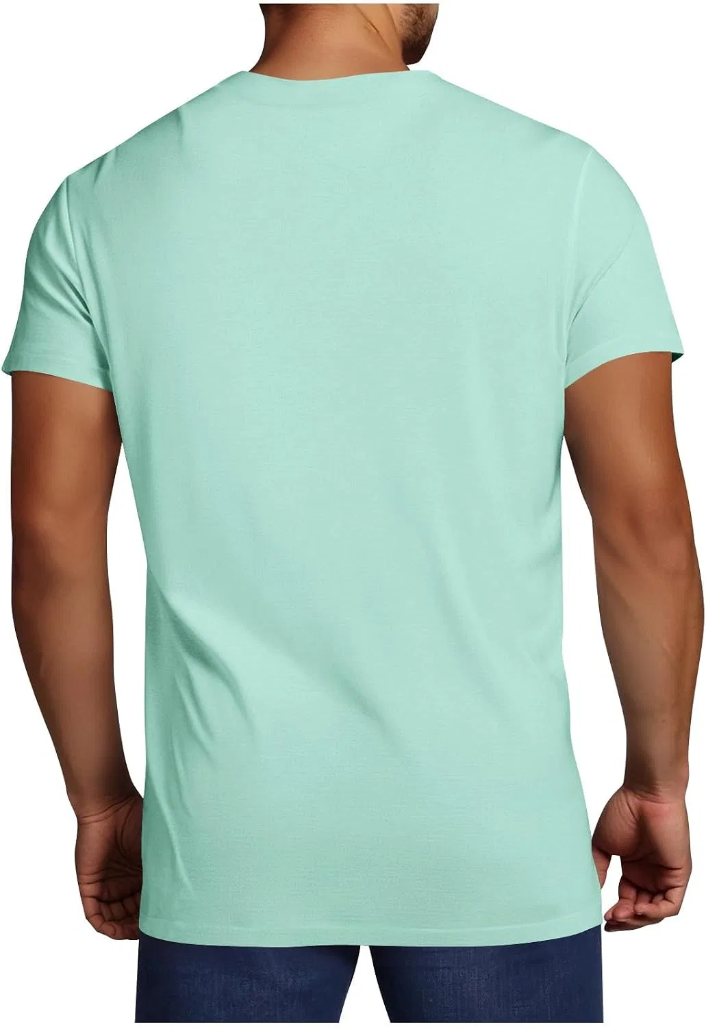Мужская футболка для фитнеса с влагоотводящей тканью NoxwB, Mint Green — фото 4