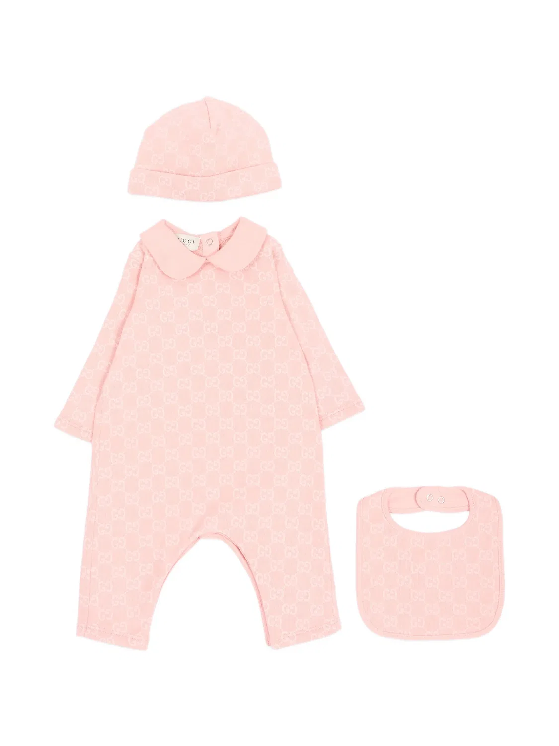 Комплект для новорожденного с монограммой GG Gucci Kids, розовый