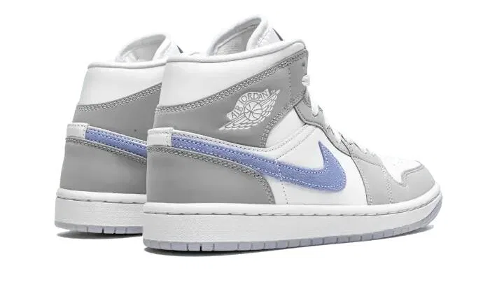 Детские кроссовки с высоким берцем Air Jordan 1 Mid, Jordan, Grau / Silber — фото 3